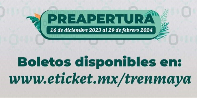 Anuncia Tren Maya Nuevos Horarios